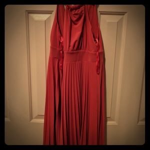 Deep point strapped dress